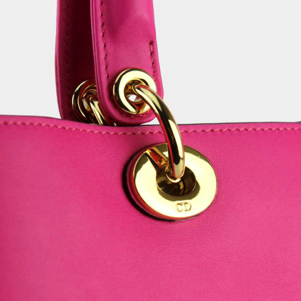 Christian Dior diorissimo original calfskin leather bag 44373 rose red & orange - Click Image to Close